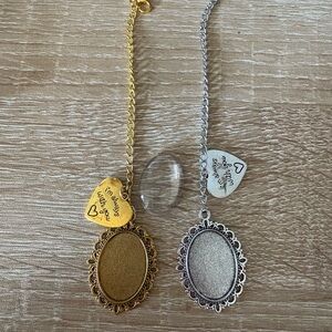 Gold and Silver Heart Charm Graduation Memory Tassels